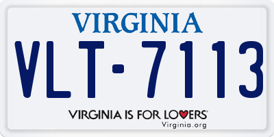 VA license plate VLT7113