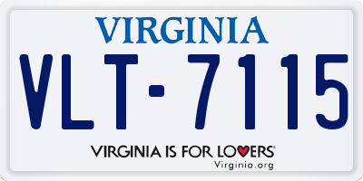 VA license plate VLT7115