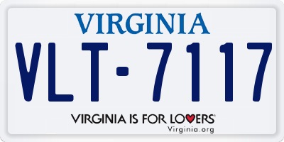 VA license plate VLT7117
