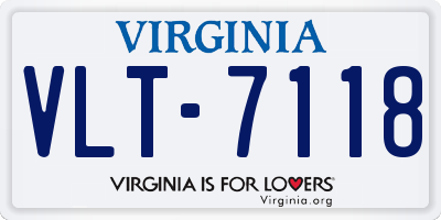 VA license plate VLT7118