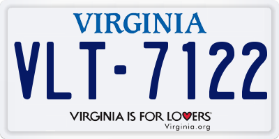 VA license plate VLT7122