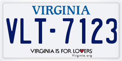 VA license plate VLT7123