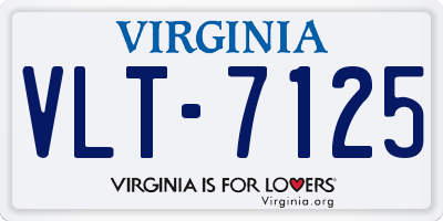 VA license plate VLT7125