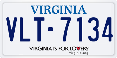 VA license plate VLT7134