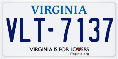 VA license plate VLT7137