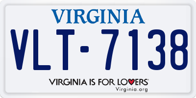 VA license plate VLT7138