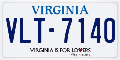 VA license plate VLT7140