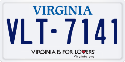 VA license plate VLT7141