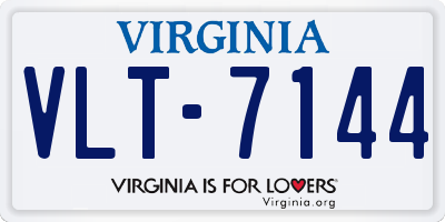 VA license plate VLT7144