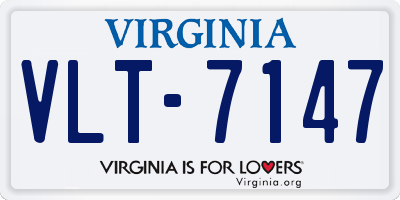 VA license plate VLT7147