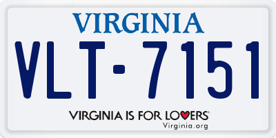 VA license plate VLT7151