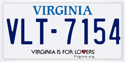 VA license plate VLT7154