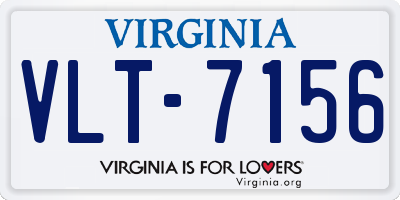 VA license plate VLT7156