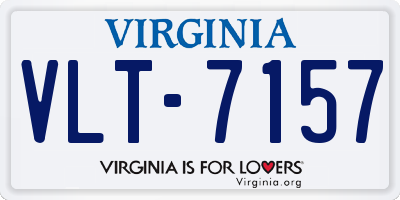 VA license plate VLT7157