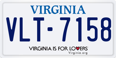VA license plate VLT7158