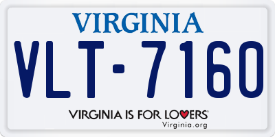 VA license plate VLT7160