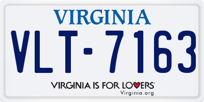 VA license plate VLT7163
