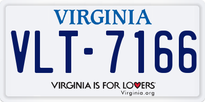 VA license plate VLT7166