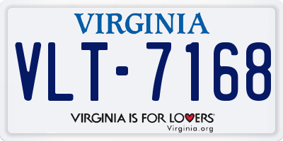 VA license plate VLT7168