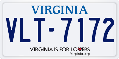 VA license plate VLT7172