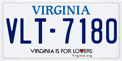 VA license plate VLT7180