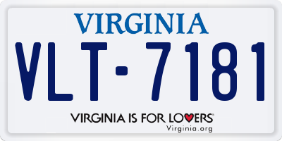 VA license plate VLT7181