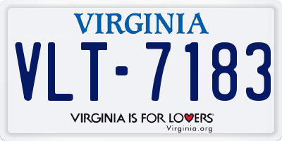VA license plate VLT7183
