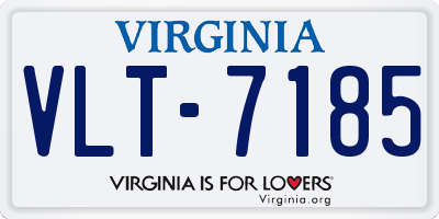 VA license plate VLT7185