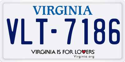 VA license plate VLT7186
