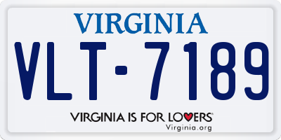 VA license plate VLT7189