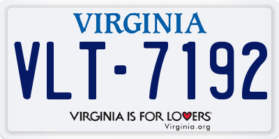 VA license plate VLT7192