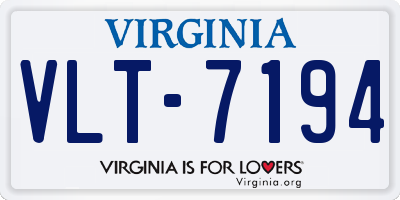 VA license plate VLT7194