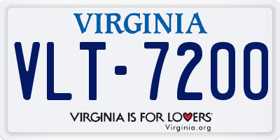 VA license plate VLT7200