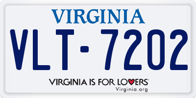 VA license plate VLT7202