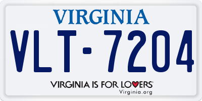 VA license plate VLT7204