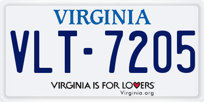 VA license plate VLT7205