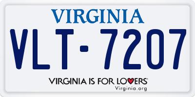 VA license plate VLT7207