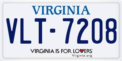 VA license plate VLT7208