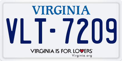 VA license plate VLT7209