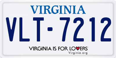 VA license plate VLT7212