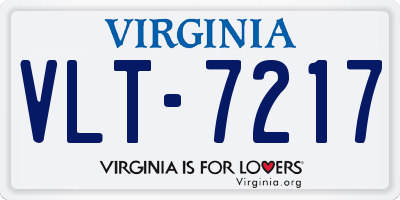 VA license plate VLT7217
