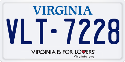 VA license plate VLT7228