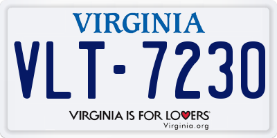 VA license plate VLT7230