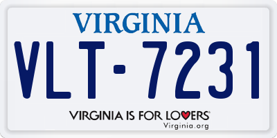 VA license plate VLT7231