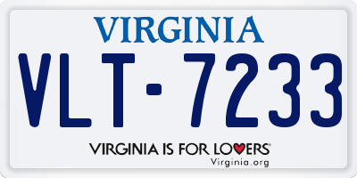VA license plate VLT7233