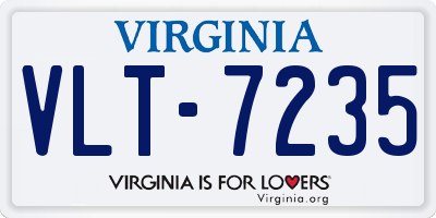 VA license plate VLT7235