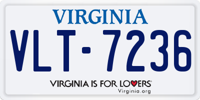 VA license plate VLT7236