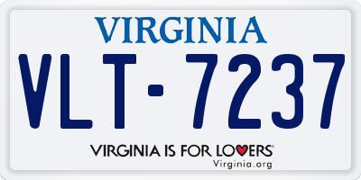 VA license plate VLT7237