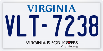 VA license plate VLT7238