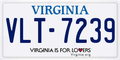 VA license plate VLT7239